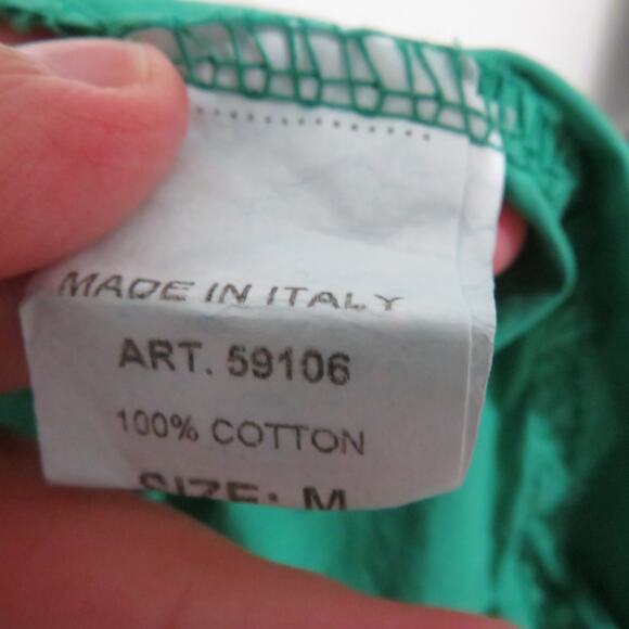 Saiph Womens Size M Green Tiered Midi Dress Eyelet Ruffle Details Spring Dress - Picture 6 of 6